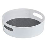 Casa si Gradina - Bucatarie si vesela - Ustensile bucatarie - Tavi servire - Tava organizare rotativa, 22.5 x 6.5cm, rotire 360°, plastic, alb - Infinity.ro