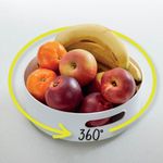 Casa si Gradina - Bucatarie si vesela - Ustensile bucatarie - Tavi servire - Tava organizare rotativa, 22.5 x 6.5cm, rotire 360°, plastic, alb - Infinity.ro