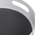 Casa si Gradina - Bucatarie si vesela - Ustensile bucatarie - Tavi servire - Tava organizare rotativa, 22.5 x 6.5cm, rotire 360°, plastic, alb - Infinity.ro