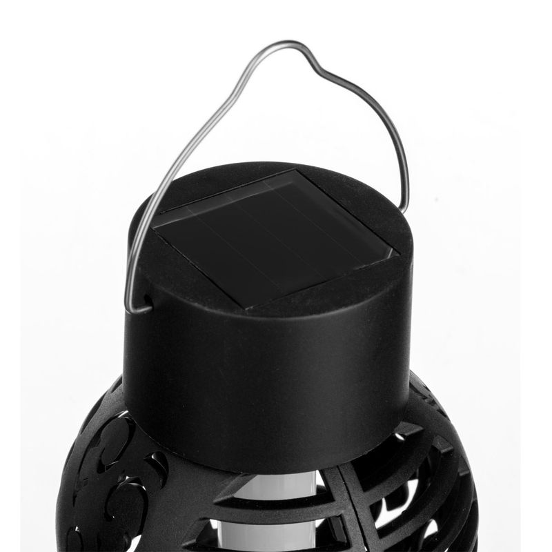 Casa si Gradina - Corpuri si surse de iluminat - Iluminat exterior - Lampi solare - Lampa solara suspendabila, led, flacara, negru, 6.5 x 9cm - Infinity.ro