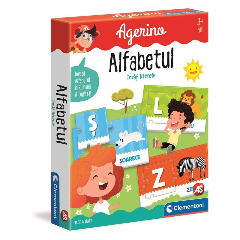 Jucarii, Copii si Bebe - Jucarii si jocuri - Jucarii & jocuri educative - Jocuri si jucarii educative - Joc educativ clementoni, agerino, alfabetul, invatare romana si engleza, multicolor, 3+ ani - Infinity.ro