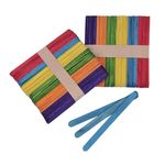 Jucarii, Copii si Bebe - Jucarii si jocuri - Jucarii & jocuri educative - Seturi de artizanat - Set betisoare creativitate, 100 bucati, multicolor, 11.4 cm - Infinity.ro