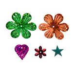 Jucarii, Copii si Bebe - Jucarii si jocuri - Jucarii & jocuri educative - Seturi de artizanat - Set paiete creatie, 5 bucati, multicolor, stea, flori, inima - Infinity.ro