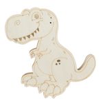 Jucarii, Copii si Bebe - Jucarii si jocuri - Jucarii & jocuri educative - Jocuri si jucarii educative - Set creativ dinozaur lemn, lumina led, 3 carioci multicolor, dimensiuni 16 x 2.5 x 12.5cm - Infinity.ro