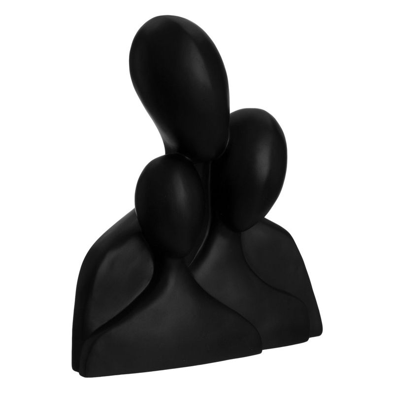 Casa si Gradina - Decoratiuni - Obiecte decorative - Accesorii decorative - Statuie decorativa, ceramica, familie, negru mat, dimensiuni 24.5 x 11.8 x 29cm - Infinity.ro