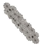 Casa si Gradina - Textile si covoare - Textile bucatarie - Fete de masa - Napron decorativ, model panze si paianjeni, negru, 183 x 45cm, poliester - Infinity.ro