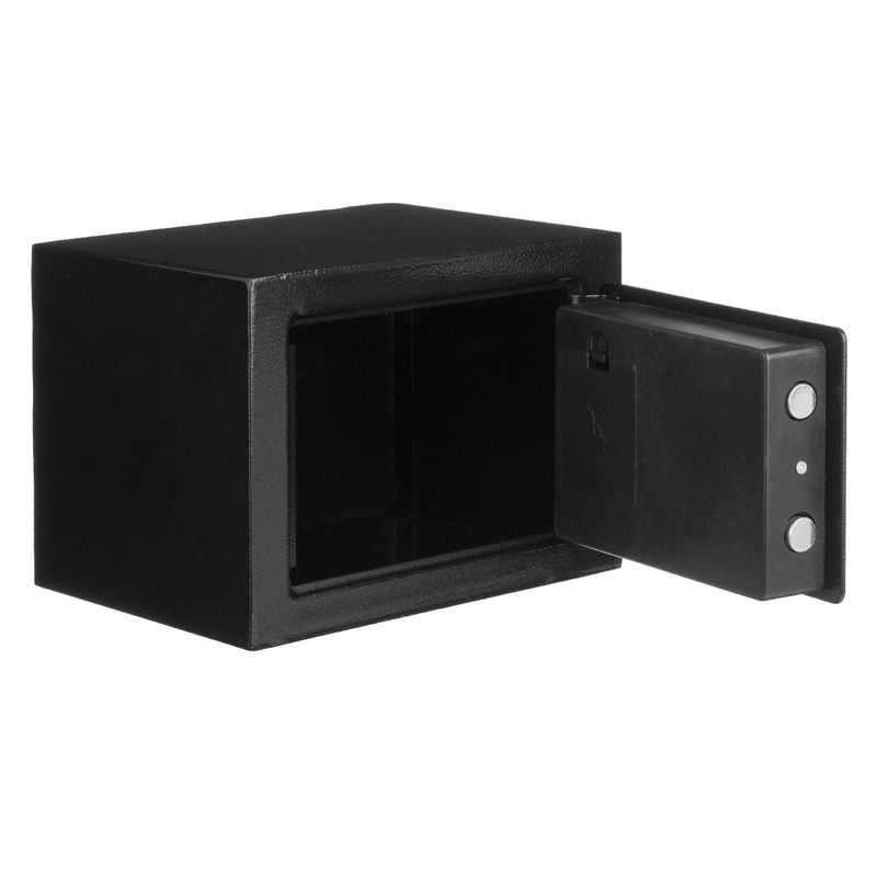 Casa si Gradina - Constructii - Depozitare, transport si protectie - Seifuri si casete de valori - Seif electronic starks, 17 x 17 x 23 cm, inchidere cu chei, metal, negru - Infinity.ro