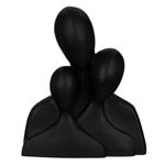 Casa si Gradina - Decoratiuni - Obiecte decorative - Accesorii decorative - Statuie decorativa, ceramica, familie, negru mat, dimensiuni 24.5 x 11.8 x 29cm - Infinity.ro