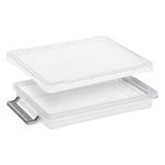 Casa si Gradina - Mobilier - Organizare si depozitare - Cutii depozitare - Set cutiide organizare, 2 nivele, transparent, plastic, dimensiuni 25.4 x 17.5 x 3cm, 2 bucati - Infinity.ro