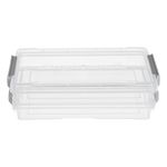 Casa si Gradina - Mobilier - Organizare si depozitare - Cutii depozitare - Set cutiide organizare, 2 nivele, transparent, plastic, dimensiuni 25.4 x 17.5 x 3cm, 2 bucati - Infinity.ro