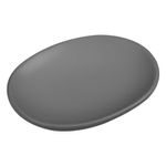 Casa si Gradina - Sanitare - Suporturi si accesorii baie - Suporturi baie - Suport sapun ceramic, oval, gri, dimensiuni 12.5 x 9.5 x 2cm - Infinity.ro