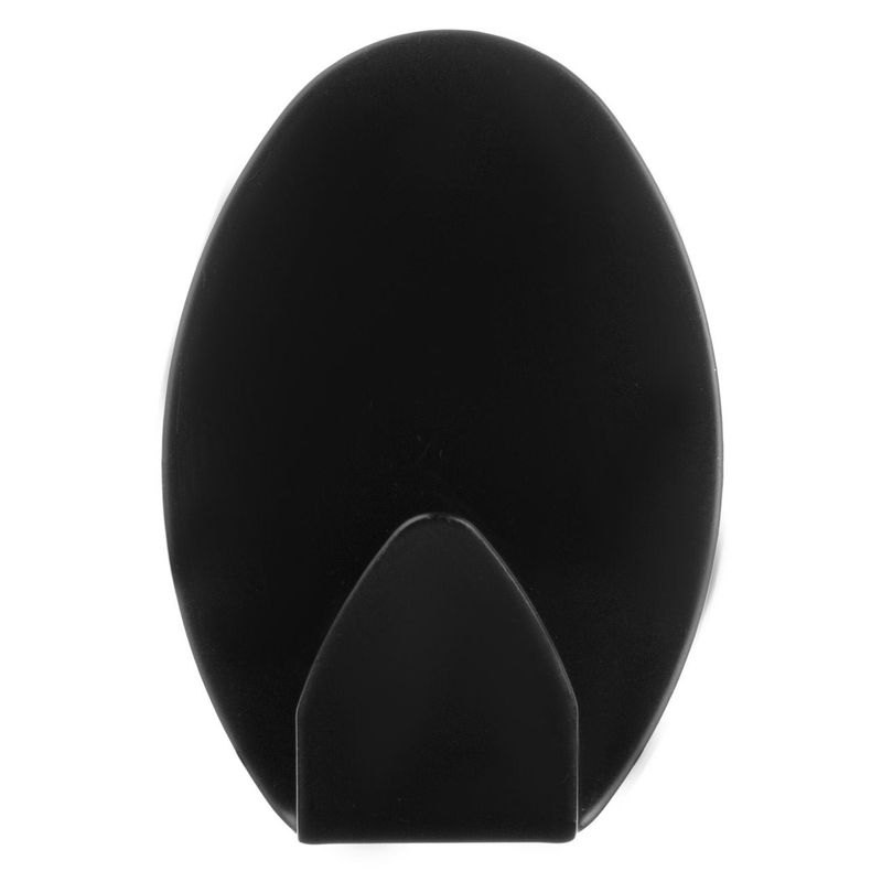 Casa si Gradina - Sanitare - Suporturi si accesorii baie - Suporturi baie - Carlige autocolante, ovale, metal, set 4 bucati, culoare negru, dimensiune 3.5 x 5cm - Infinity.ro