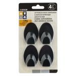 Casa si Gradina - Sanitare - Suporturi si accesorii baie - Suporturi baie - Carlige autocolante, ovale, metal, set 4 bucati, culoare negru, dimensiune 3.5 x 5cm - Infinity.ro