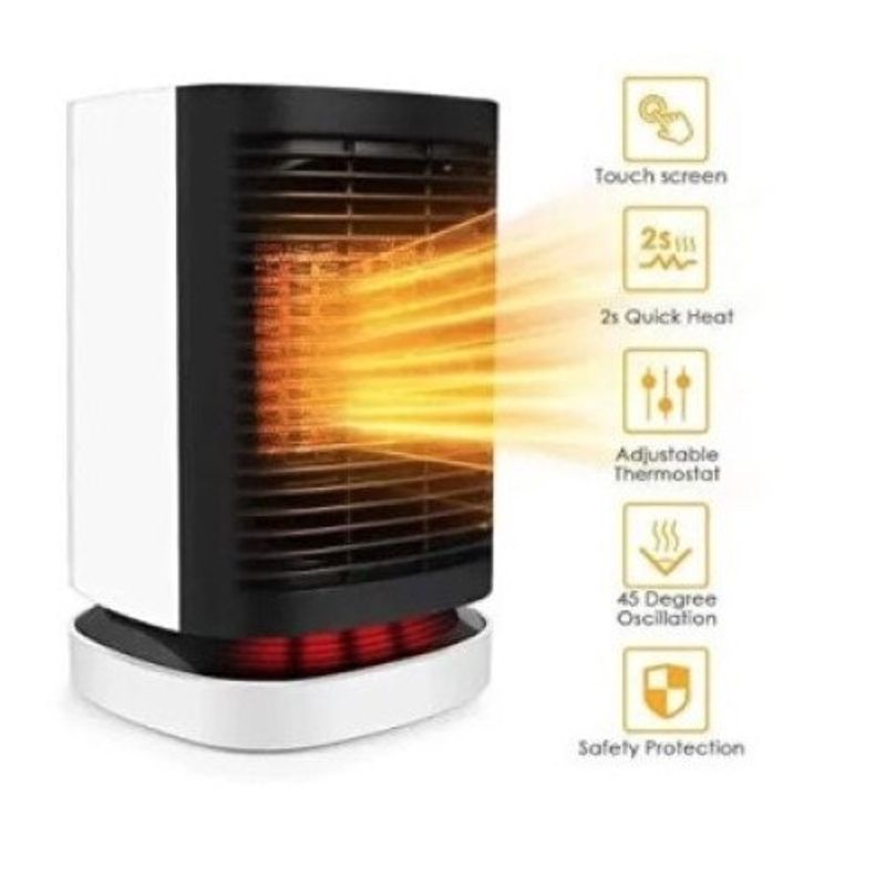 Ingrijire personala si Cosmetice - Sanatate si wellness - Articole wellness - Incalzitoare corporale - Mini Incalzitor electric portabil, 950W, rotire de 45 grade, cu ecran digital - Infinity.ro