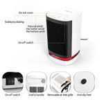 Ingrijire personala si Cosmetice - Sanatate si wellness - Articole wellness - Incalzitoare corporale - Mini Incalzitor electric portabil, 950W, rotire de 45 grade, cu ecran digital - Infinity.ro