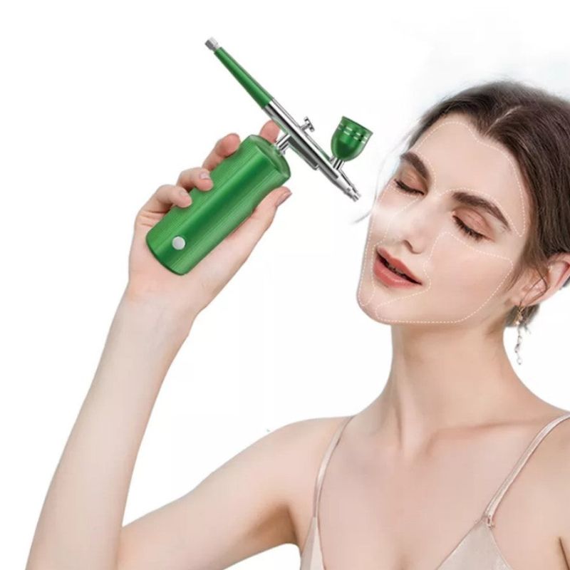 Ingrijire personala si Cosmetice - Aparate & accesorii ingrijire personala - Aparate cosmetice - Aparate intretinere si ingrijire corporala - Spray hidratare pentru fata ZY8, portabil, din metal, pentru curatarea tenului, verde - Infinity.ro