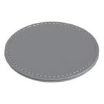 Casa si Gradina - Bucatarie si vesela - Accesorii bar - Suporturi bauturi - Set suporturi pahare, 10cm, gri, textura piele artificiala, 4 bucati - Infinity.ro