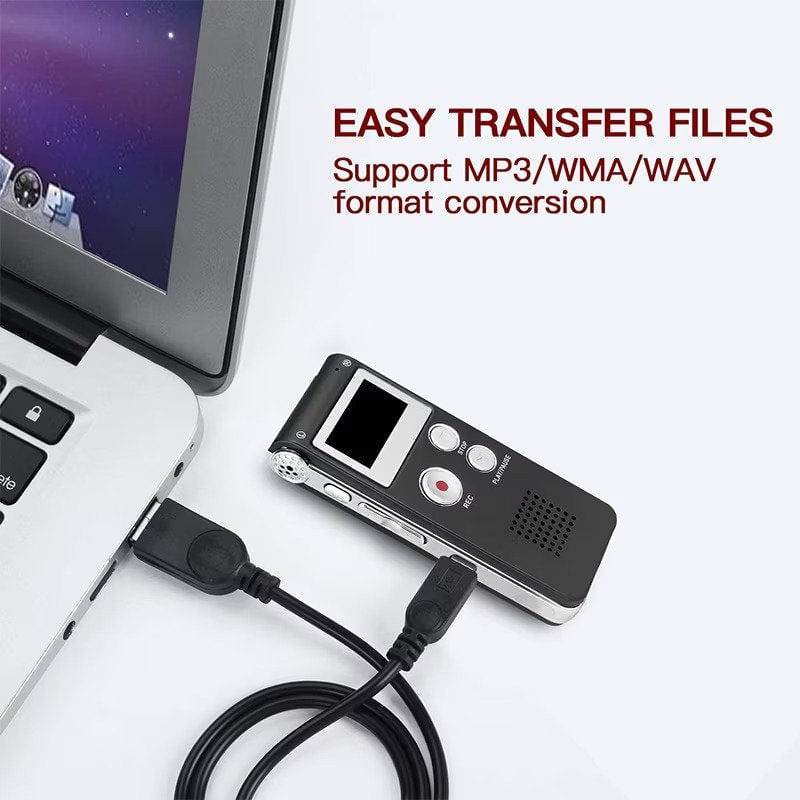 TV, Audio-Video si Foto - Portabile audio - Reportofoane - Mini Reportofon Digital Andowl Q LY77 16G MP3/WAV Negru - Inregistreaza si Reda cu Calitate Exceptionala - Infinity.ro