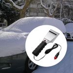 Auto si Moto - Intretinere auto - Produse curatare auto - Racleta Electrica cu Incalzire pentru Parbriz, Alimentatare 12V, 27x8.5x4cm, Negru-Argintiu - Infinity.ro