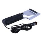 Auto si Moto - Intretinere auto - Produse curatare auto - Racleta Electrica cu Incalzire pentru Parbriz, Alimentatare 12V, 27x8.5x4cm, Negru-Argintiu - Infinity.ro