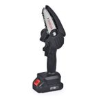 Casa si Gradina - Constructii - Scule electrice si accesorii - Fierastraie electrice - Mini Fierastrau Electric Fara Fir, cu Lant si Lama de 4", 2 Acumulatori de 24V 4500mAh, 550W, si Trusa, Negru - Infinity.ro