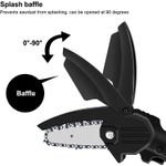 Casa si Gradina - Constructii - Scule electrice si accesorii - Fierastraie electrice - Mini Fierastrau Electric Fara Fir, cu Lant si Lama de 4", 2 Acumulatori de 24V 4500mAh, 550W, si Trusa, Negru - Infinity.ro