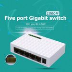 PC, gaming si accesorii - Retelistica - Switch-uri - Switch-uri fara management - Switch internet cu 5 Porturi, JH01 Plug and Play, 100/1000Mbps, auto MDI/MDIX, alb - Infinity.ro