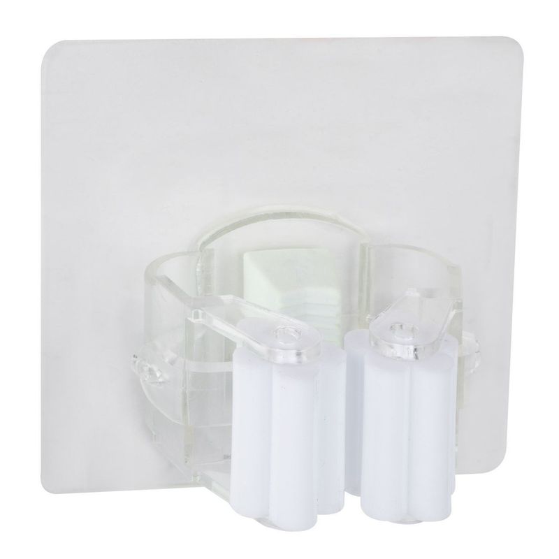 Casa si Gradina - Sanitare - Suporturi si accesorii baie - Suporturi baie - Carlig autocolant, transparent, greutate maxima 3kg, dimensiune 8 x 8cm, plastic - Infinity.ro
