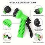 Casa si Gradina - Gradinarit si plante - Instalatii si accesorii pentru irigatii - Furtunuri de gradina si accesorii - Furtun extensibil de gradina, pana la 45m lungime, cu pistol cu 7 tipuri de jet, cu conectori, verde - Infinity.ro