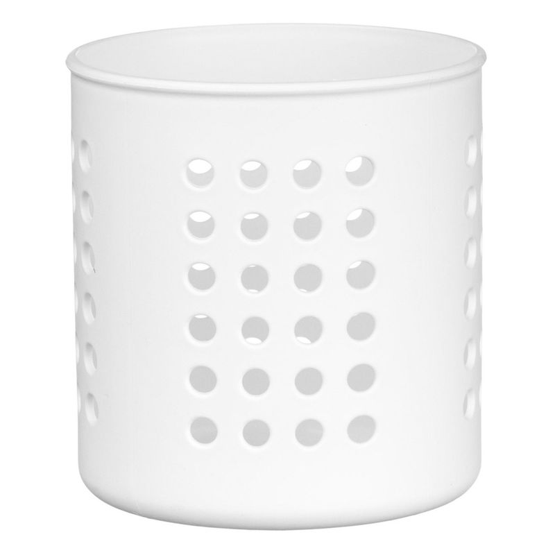 Casa si Gradina - Bucatarie si vesela - Organizare si depozitare bucatarie - Scurgator vase - Suport uscator tacamuri, model rotund, plastic, culoare alb sau gri, dimensiuni 11.5 x 13cm - Infinity.ro
