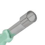 Casa si Gradina - Bucatarie si vesela - Ustensile bucatarie - Razatori si curatatoare - Decojitor legume, metalic, 18.5 cm, maner plastic verde - Infinity.ro