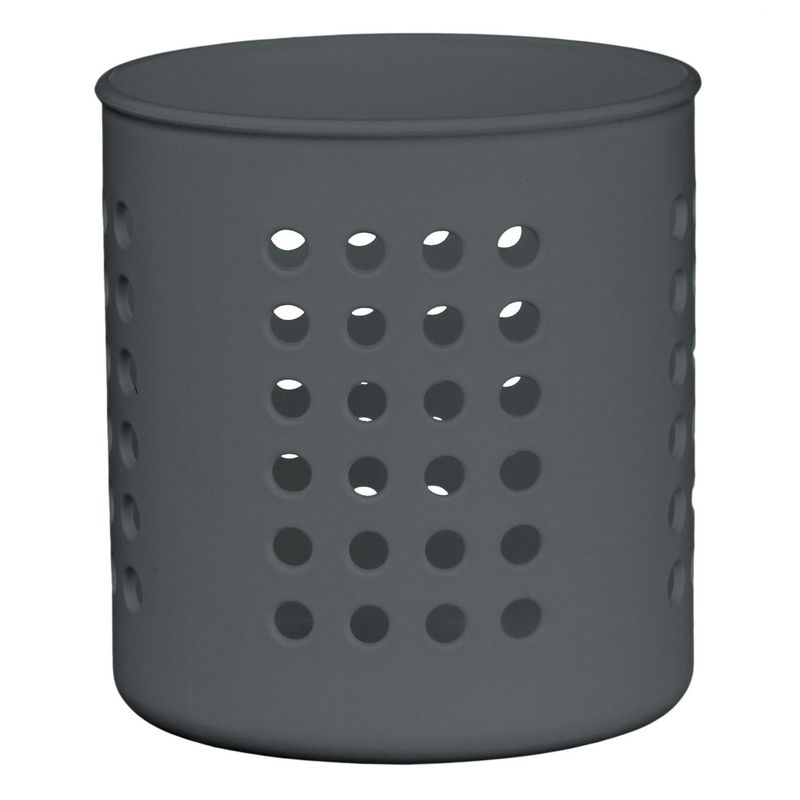 Casa si Gradina - Bucatarie si vesela - Organizare si depozitare bucatarie - Scurgator vase - Suport uscator tacamuri, model rotund, plastic, culoare alb sau gri, dimensiuni 11.5 x 13cm - Infinity.ro
