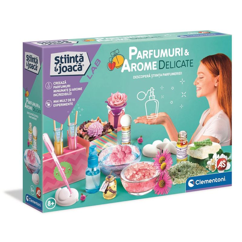 Jucarii, Copii si Bebe - Jucarii si jocuri - Jucarii de rol - Frumusete, bijuterii si accesorii fetite - Set creativ parfumuri clementoni, parfumuri & arome delicate, multicolor, 8+ ani - Infinity.ro
