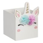 Casa si Gradina - Mobilier - Organizare si depozitare - Cutii depozitare - Cutie decorativa lemn unicorn, alb, 10x 10x 14cm - Infinity.ro
