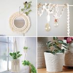 Casa si Gradina - Constructii - Feronerie si accesorii - Sfoara si lanturi - Sfoara bumbac, multifunctionala, lungime 12m, grosime 10mm, culoare alb - Infinity.ro