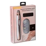 Ingrijire personala si Cosmetice/Aparate & accesorii ingrijire personala/Aparate cosmetice/Aparate pentru manichiura-pedichiura - Aparat ingrijire unghii, reincarcabil, 5 accesorii, intensitate reglabila, 16cm, led, alb-cupru - Infinity.ro