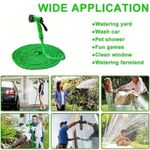 Casa si Gradina - Gradinarit si plante - Instalatii si accesorii pentru irigatii - Furtunuri de gradina si accesorii - Furtun extensibil de gradina, pana la 60m lungime, cu pistol cu 7 tipuri de jet, cu conectori, verde - Infinity.ro