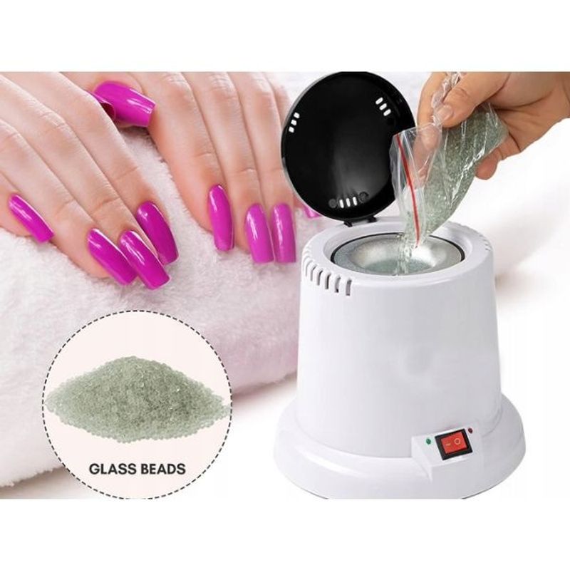 Petshop - Accesorii petshop - Acvaristica si teraristica - Sterilizatoare - Sterilizator pentru ustensile metalice mici, cu bile de sticla, 100W, Alb - Infinity.ro