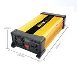 Auto si Moto - Reparatii si depanare - Invertoare auto - Invertor de tensiune auto Andowl KS1500, 1500W, 12V, 220V, 26 x 11 x 6.5cm, auriu - Infinity.ro