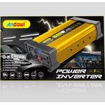 Auto si Moto - Reparatii si depanare - Invertoare auto - Invertor de tensiune auto Andowl KS1500, 1500W, 12V, 220V, 26 x 11 x 6.5cm, auriu - Infinity.ro