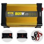 Auto si Moto - Reparatii si depanare - Invertoare auto - Invertor de tensiune auto Andowl KS1500, 1500W, 12V, 220V, 26 x 11 x 6.5cm, auriu - Infinity.ro