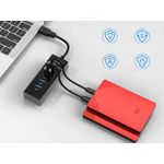 PC, gaming si accesorii - Retelistica - Hub-uri - Hub USB cu 4 porturi USB 3.0 viteza transfer de pana la 5Gbps, White - Infinity.ro