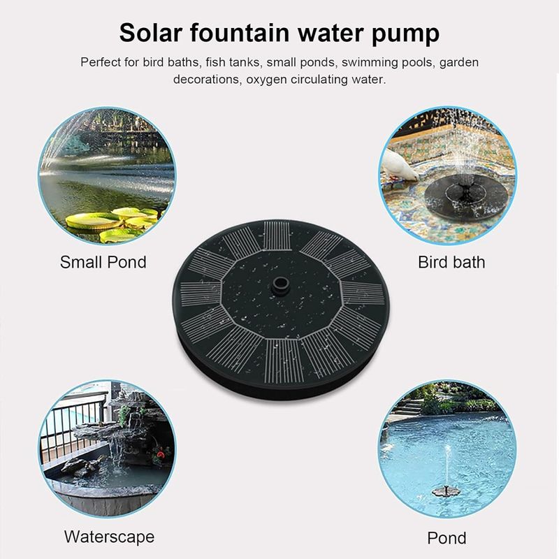 Casa si Gradina - Gradina si terasa - Mobilier exterior - Accesorii pentru gradina - Fantana solara pentru gradina, acvariu, piscina, cu 5 jeturi de apa diferite - Infinity.ro