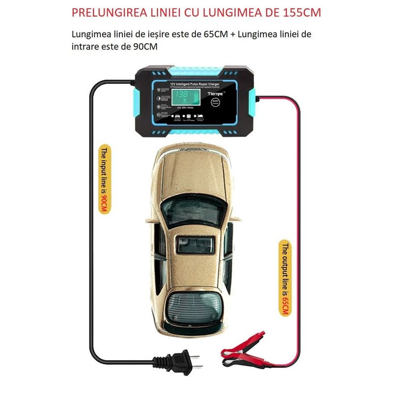 Auto si Moto - Reparatii si depanare - Redresoare - Redresor auto smart 12V 6A Max 2-100Ah, Auto/Moto, Incarcare Rapida - Infinity.ro