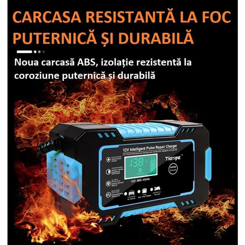 Auto si Moto - Reparatii si depanare - Redresoare - Redresor auto smart 12V 6A Max 2-100Ah, Auto/Moto, Incarcare Rapida - Infinity.ro