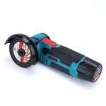 Casa si Gradina - Constructii - Scule electrice si accesorii - Polizoare - Mini polizor unghiular portabil, cu 2 acumulatori 12V, 750W, 1500mAh, 19500rpm, 2 discuri 76mm - Infinity.ro