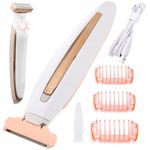 Ingrijire personala si Cosmetice - Aparate & accesorii ingrijire personala - Epilatoare si accesorii - Epilatoare - Epilator pentru corp, 3 capete interschimbabile, Reincarcare prin USB, Design elegant, Roz, Alb/Roz/Auriu - Infinity.ro