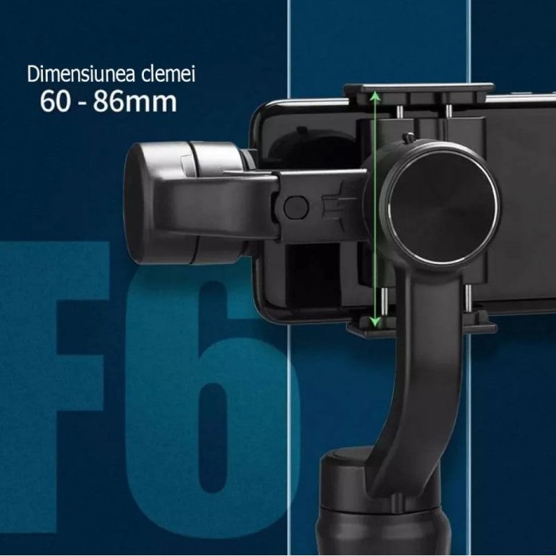 TV, Audio-Video si Foto - Aparate foto si accesorii - Accesorii foto si video - Stabilizatoare de imagine - Stabilizator imagine pentru telefon, 60-86mm, Gimbal cu 3 axe, negru - Infinity.ro