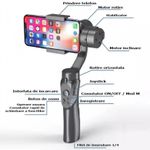 TV, Audio-Video si Foto - Aparate foto si accesorii - Accesorii foto si video - Stabilizatoare de imagine - Stabilizator imagine pentru telefon, 60-86mm, Gimbal cu 3 axe, negru - Infinity.ro