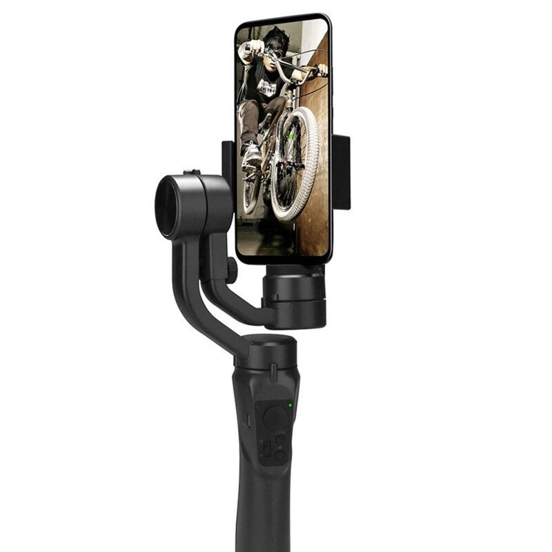 TV, Audio-Video si Foto - Aparate foto si accesorii - Accesorii foto si video - Stabilizatoare de imagine - Stabilizator imagine pentru telefon, 60-86mm, Gimbal cu 3 axe, negru - Infinity.ro